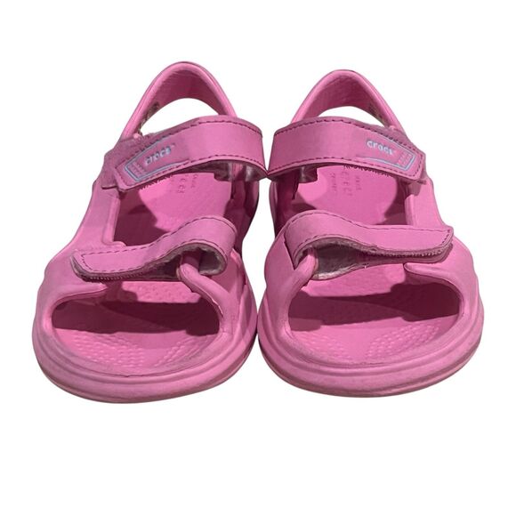 Crocs Swiftwater Sandals adjustable straps Electric Pink 10C - Picture 2 of 7
